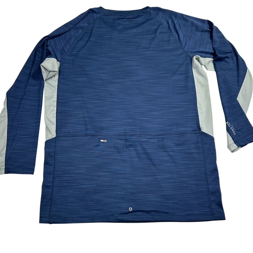 Hang Ten Cycling Jersey Adult XXL Blue Gray Long Sleeve UV pro / UPF 50+ Pockets - Picture 2 of 11